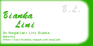 bianka lini business card